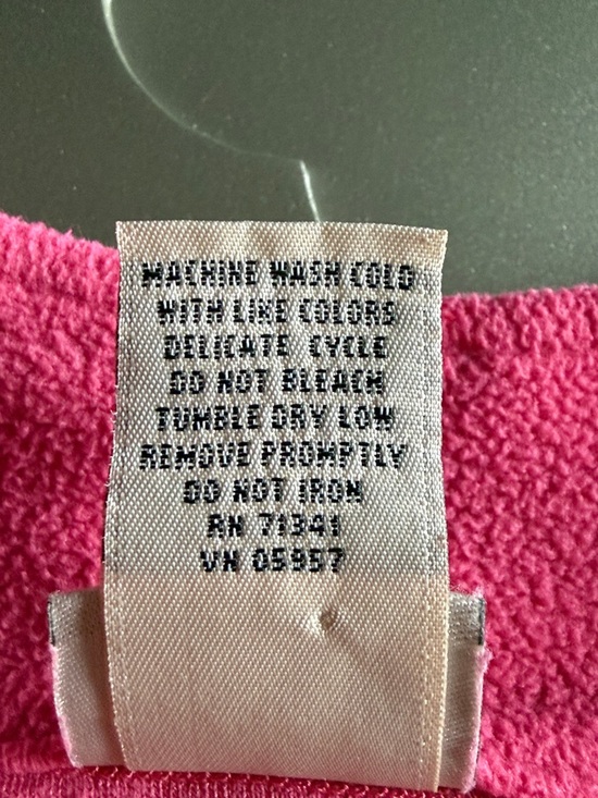 LL BEAN Pink Fleece Pullover Cozy Core Quarter-Zip Women’s Size Medium - Picture 13 of 14